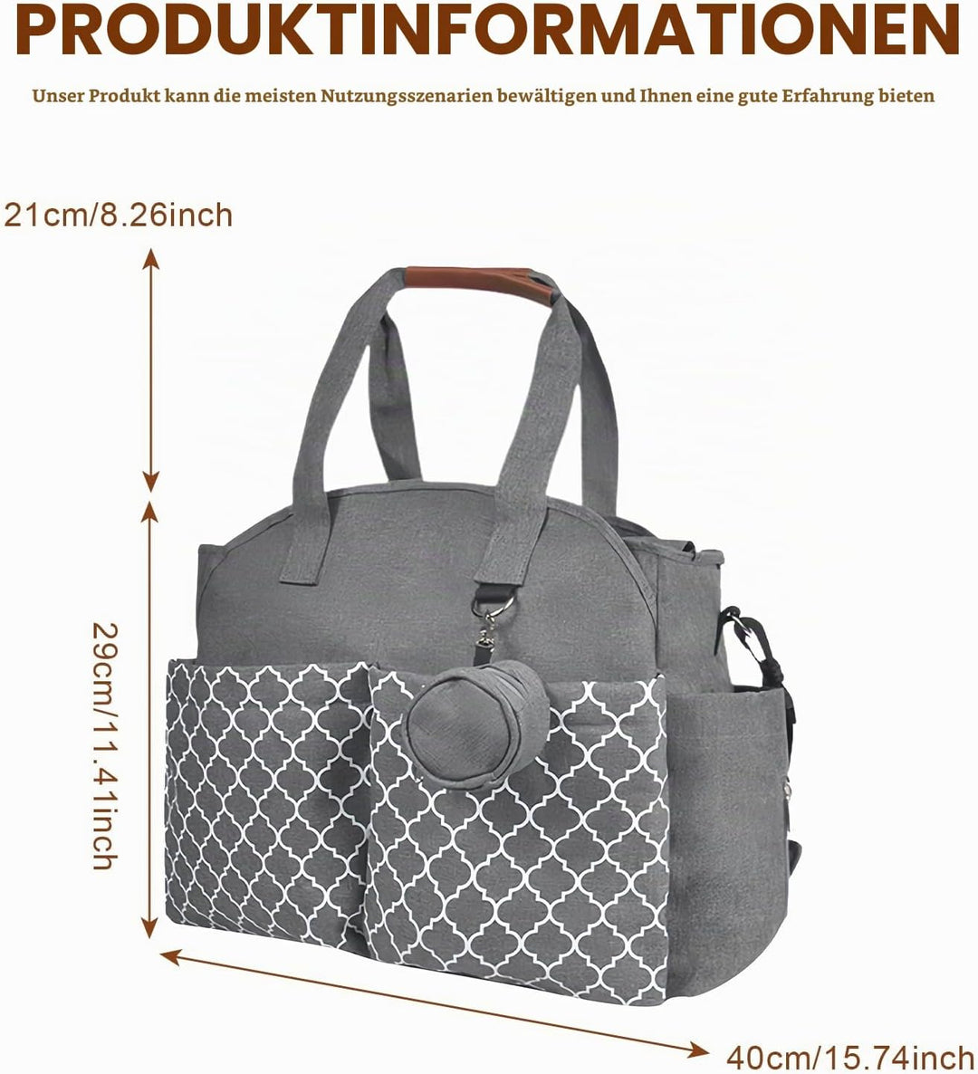 Baby Wickeltasche, Babytasche, Reise Wickeltasche, Portable Babytasche, Umhängetasche Mit Schnullert