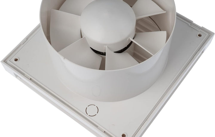 LIRAST Ø 150mm Weiss Badlüfter mit Timer und Feuchtesensor - Ventilator/Lüfter für Effiziente Belüft