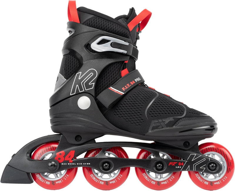 K2 Skates Herren Inline Skates F.I.T. 84 PRO, black - red, 30G0515 EU: 43.5 (UK: 9 / US: 10) black -