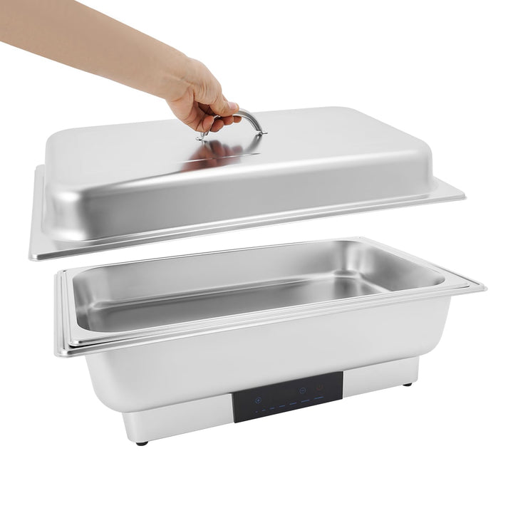 Elektrisches Buffetwärmer Speisenwärmer Chafing Dish Buffet Server Edelstahl Speisenwärmer mit Tempe