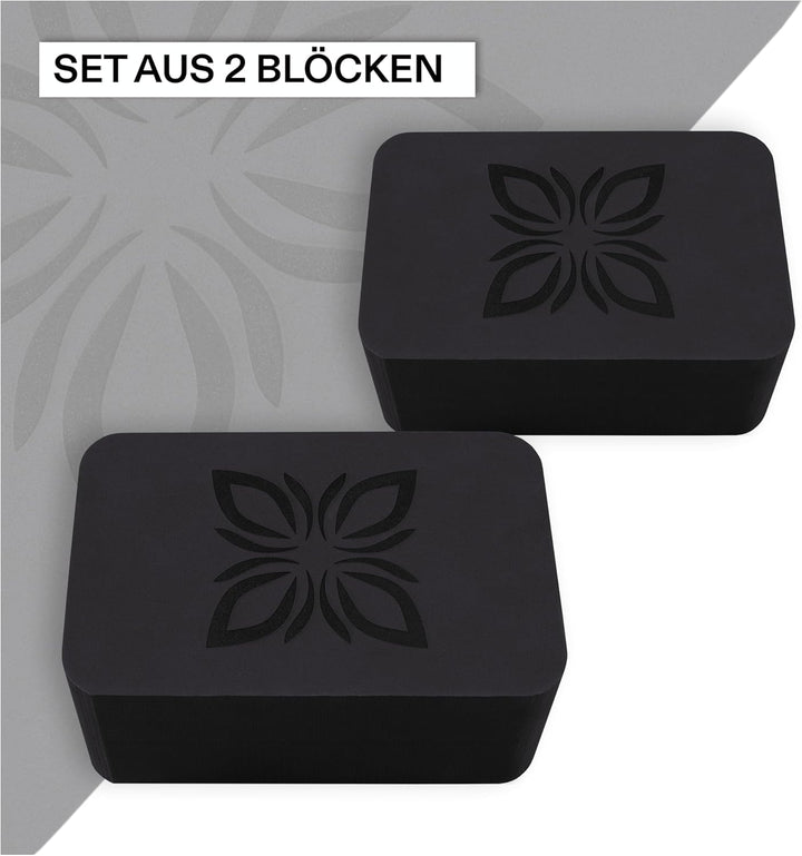 OMNANA® RAISE™ Yoga Block EVA 2er Set – Yogablock rutschfest & superleicht – Hochdichter Schaumstoff