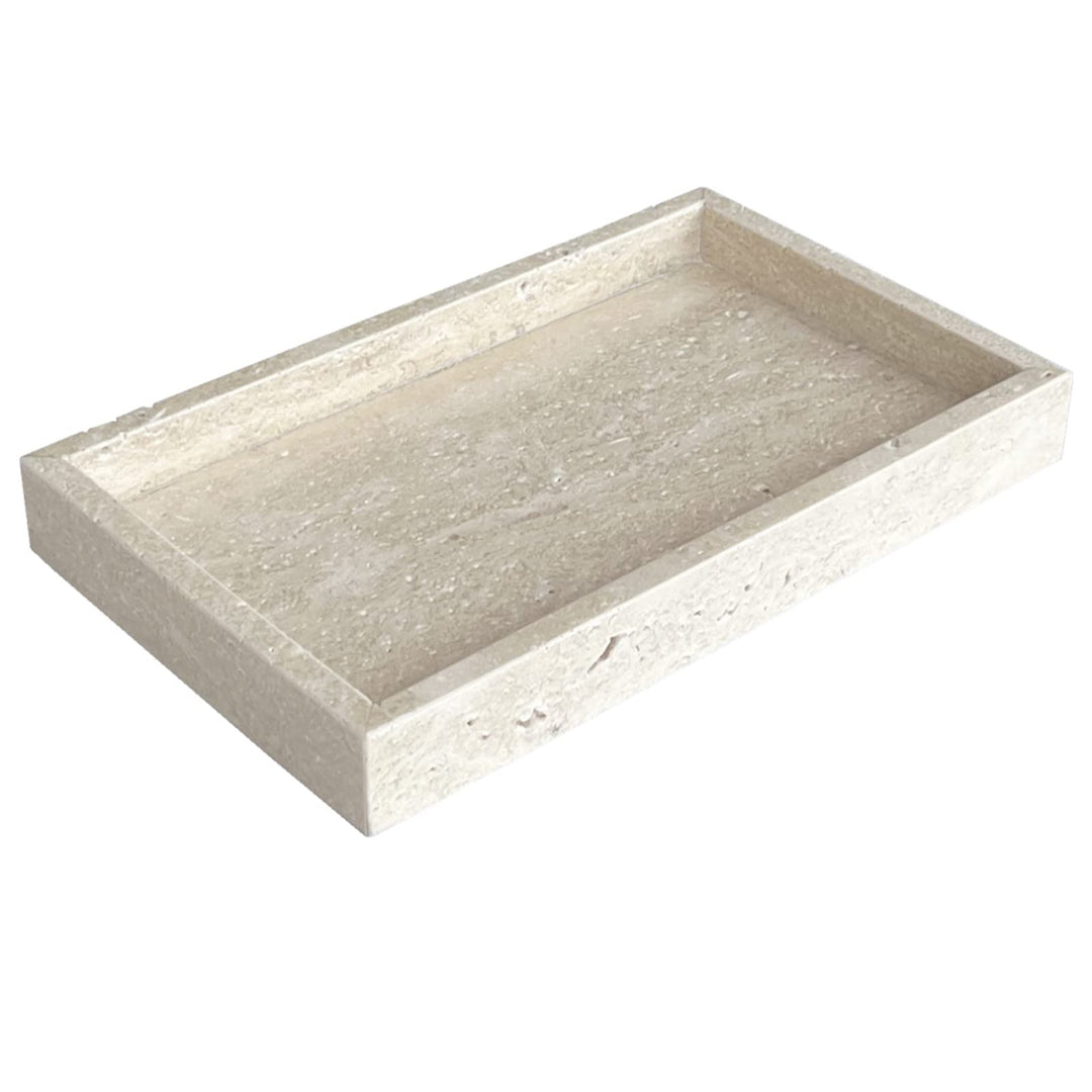 StonePlus Natürliches Marmor-Schmucktablett, klein, Stein-Organizer für Kleiderzimmer/Badezimmer/Caf