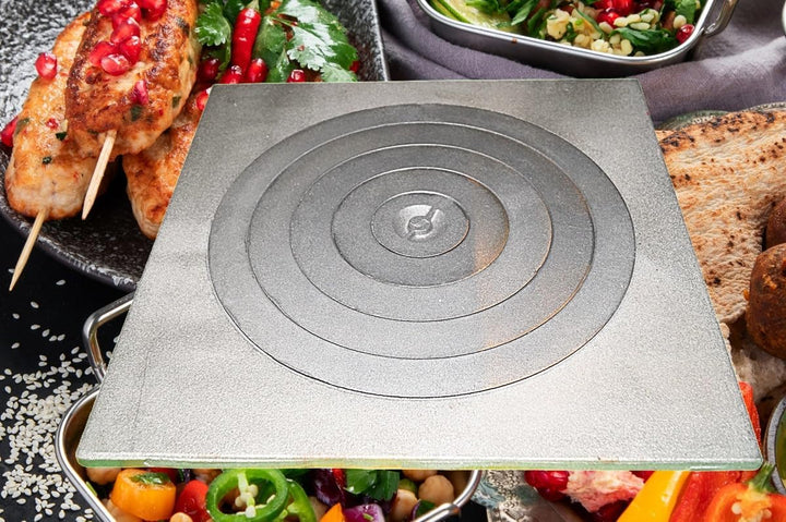 Sellon24® Ofenplatte Feuer Herdring Gusseisen Gussringe Gusseisenringe Cast Iron 52x52cm