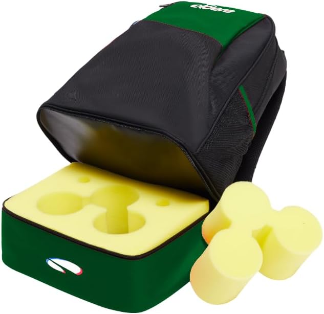 Rucksack Boccia, Eldera, 3 Kugeln, grün, 44 x 30 x 22 cm