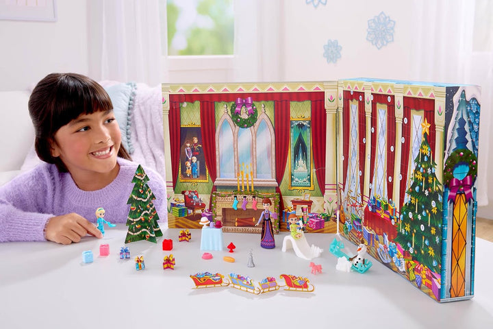 Mattel Disney Die Eiskönigin Adventskalender kleine Puppen junge Anna und Elsa mit 24 Überraschungen