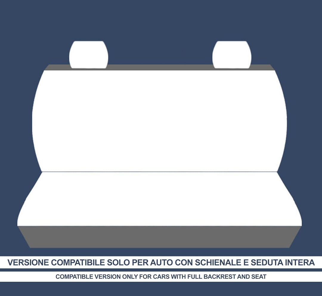 Auto Accessori Lupex - Sitzbezüge für Autositz, kompatibel Autositzbezüge für Cinquecento 500, Weiss