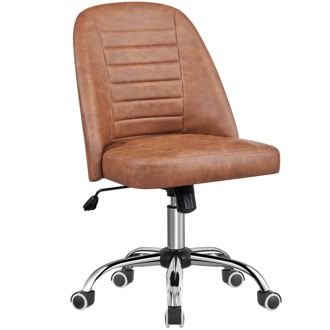 Yaheetech Bürostuhl ohne Armlehne Schreibtischstuhl Drehstuhl mit Rollen ergonomischer Schreibtischs