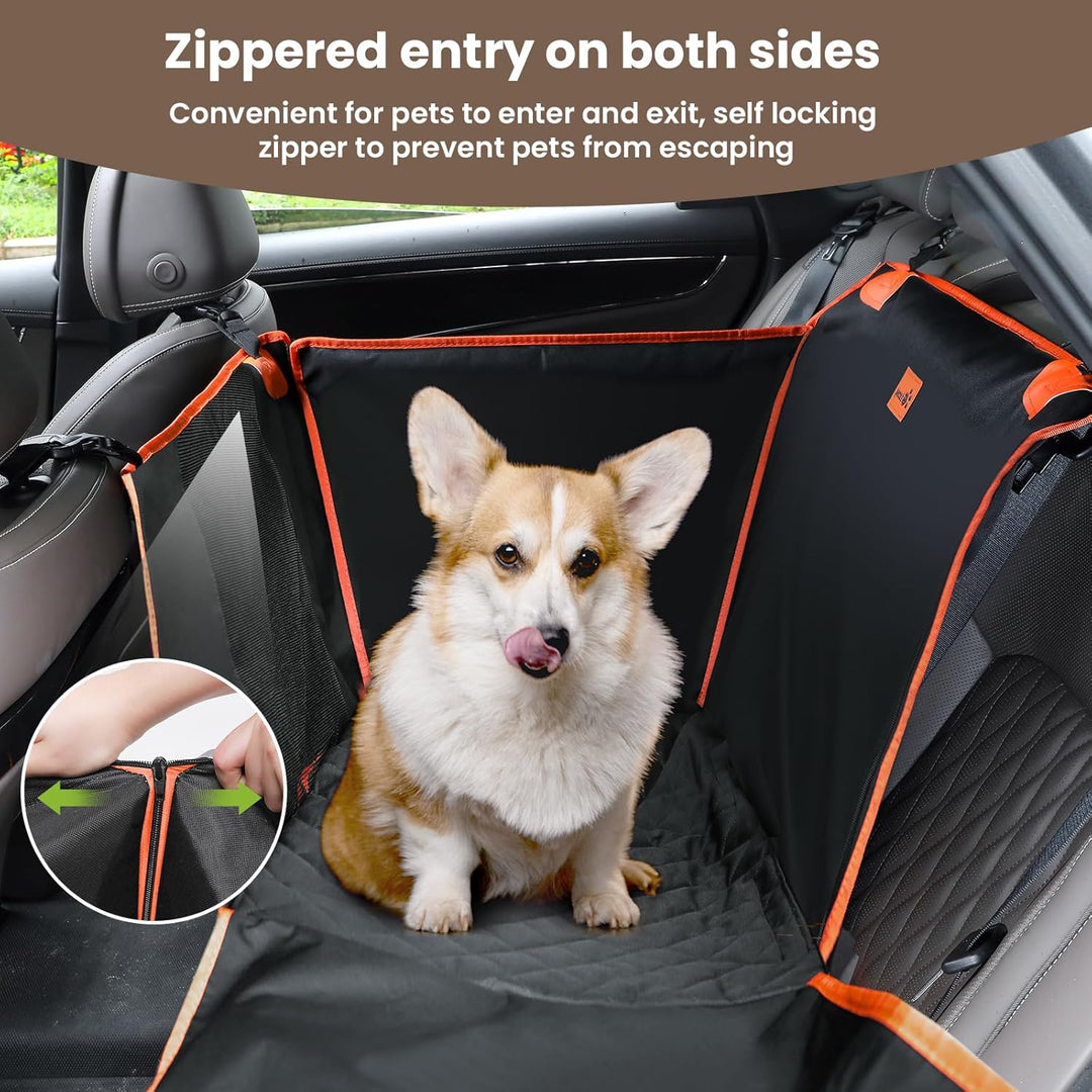 pecute Hunde Autositz M 60 * 50 * 55 cm, Verstärkter Hundesitz Auto für Mittlere & kleine Hunde mit
