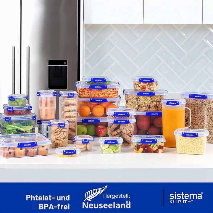 Sistema Klip It Lebensmittelbehälter 2 Liter (3er-Pack), Mahlzeiten- und Essensvorbereitung, mikrowe