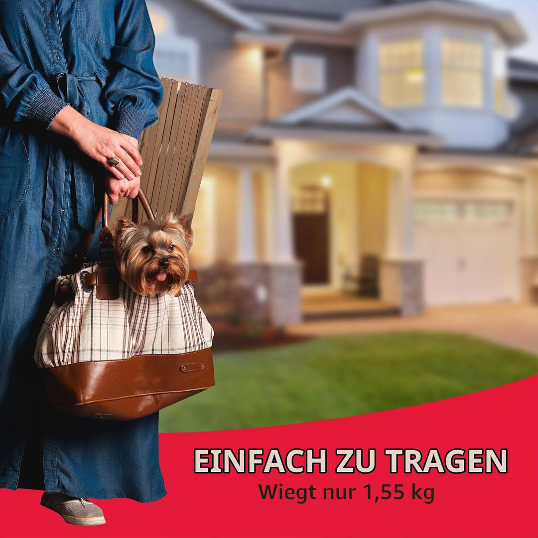 maxxpro Abspergitter Hund - Versenkbarer Hundegitter - Schutzgitter Ausziehbare Breite 30 bis 117 cm