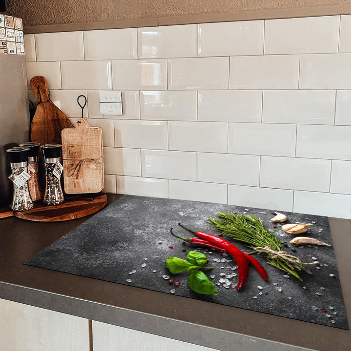 KitchenYeah© Herdabdeckplatte Einteilig Küche Ceranfeld Abdeckplatte Cerankochfeld Abdeckung Indukti