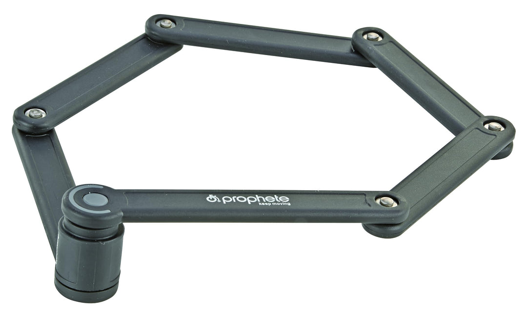 Prophete Faltschloss | Fahrradschloss | Länge: 85 cm | Speziell gehärteter Stahl | 2 Schlüssel | Kun