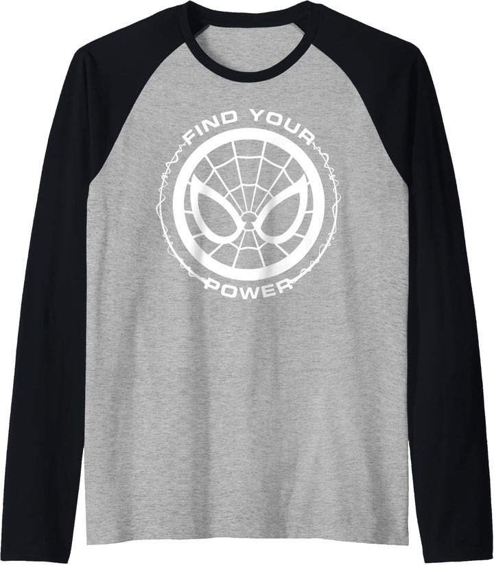 Marvel Spider-Man Find Your Power Simple Logo Raglan