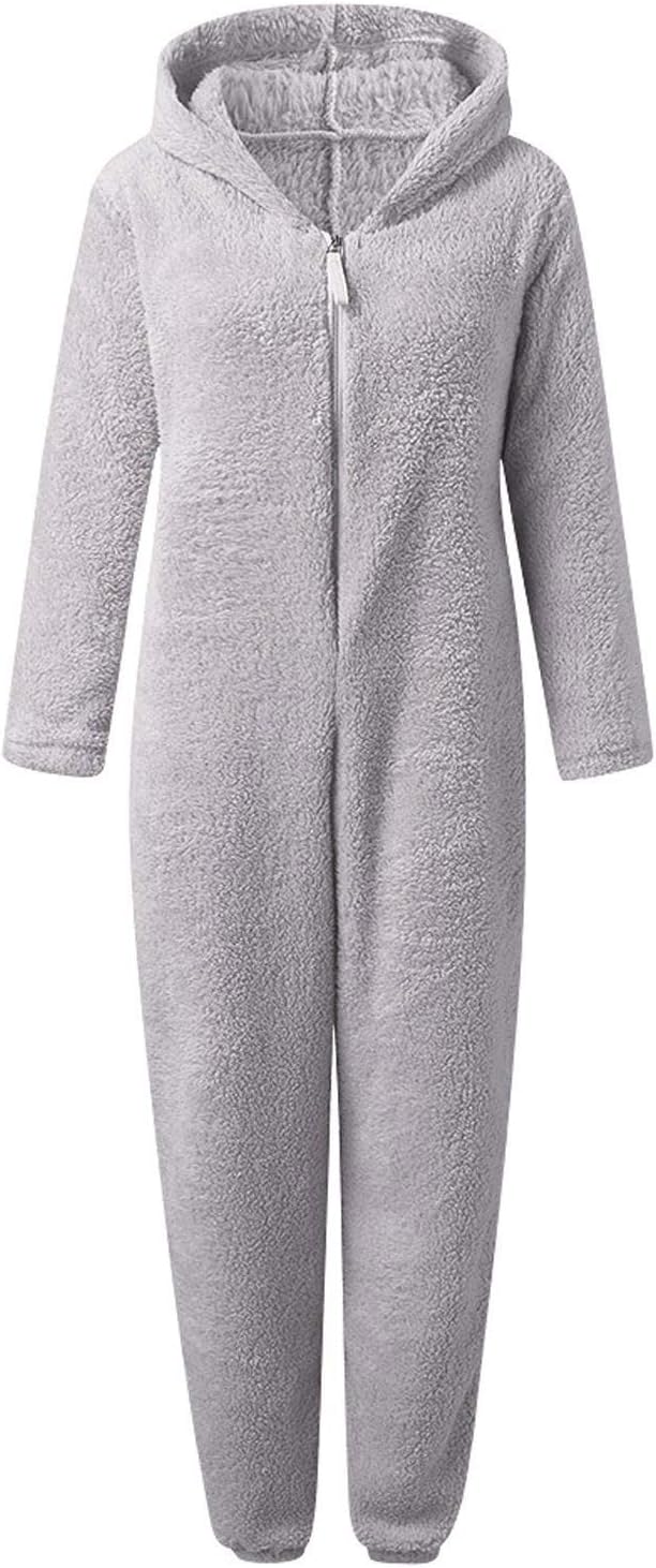 Jumpsuit Damen Winter Warm Overall Teddy Fleece Einteiler Damen Grosse Grösse Jumpsuit Teddy Fleece