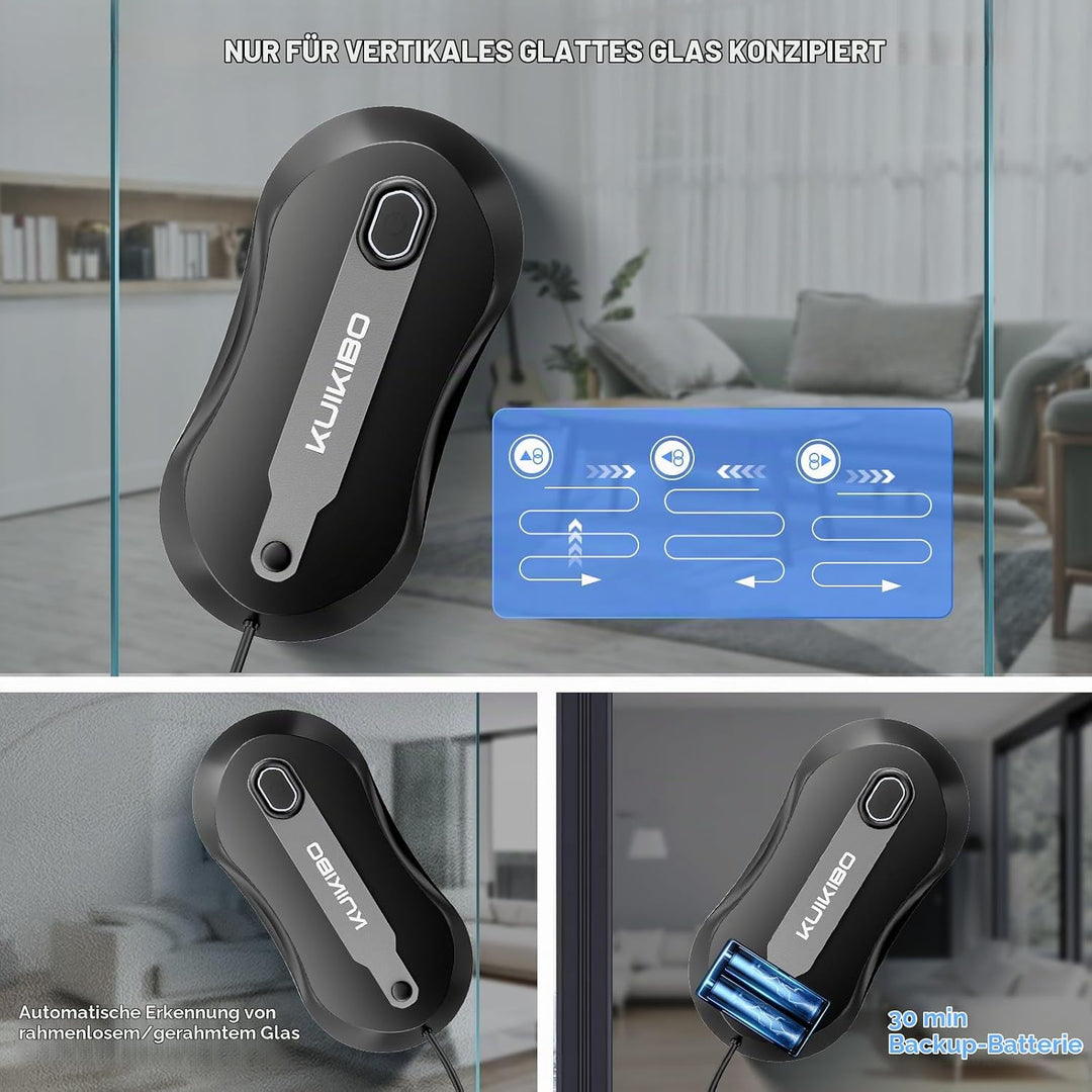 3500Pa Fensterputzroboter, Wenig Lärm Fensterroboter mit Sprühfunktion,Fensterreiniger Roboter Elekt