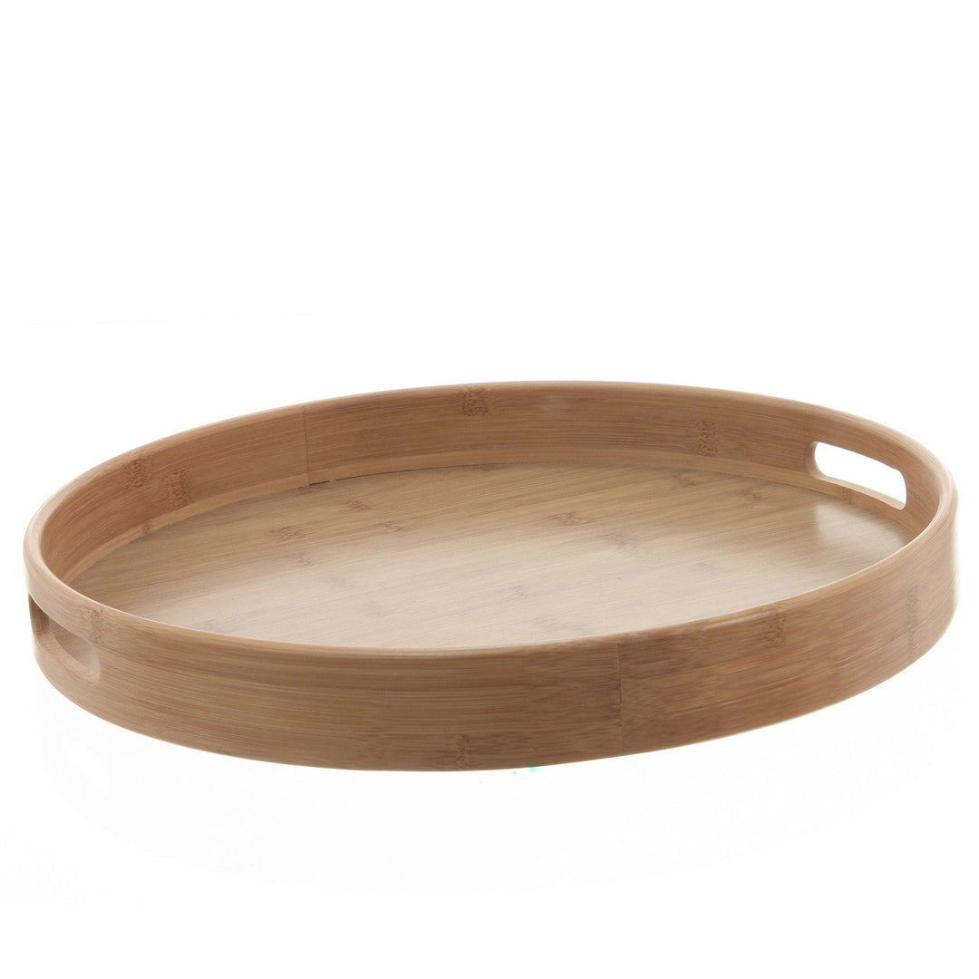 Tablett, rund, Durchmesser: 40 cm, Bambus