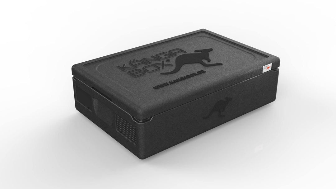 KÄNGABOX® Thermobox Expert GN 1/1 - Die Thermobox für Profis. 21-46 Liter EPP Isolierbox Schwarz 21