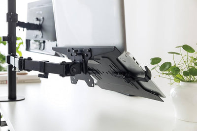 RICOO Laptophalter, CZ3028, Lap Desk, Einstellbar, Monitorhalterung, Laptop Tray, VESA 75x75/100x100