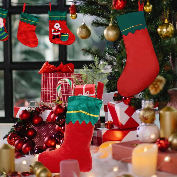 Nikolausstrumpf,Nikolausstiefel Personalisiert,Nikolausstiefel Rot,12 Stück Nikolausstiefel Zum Befü