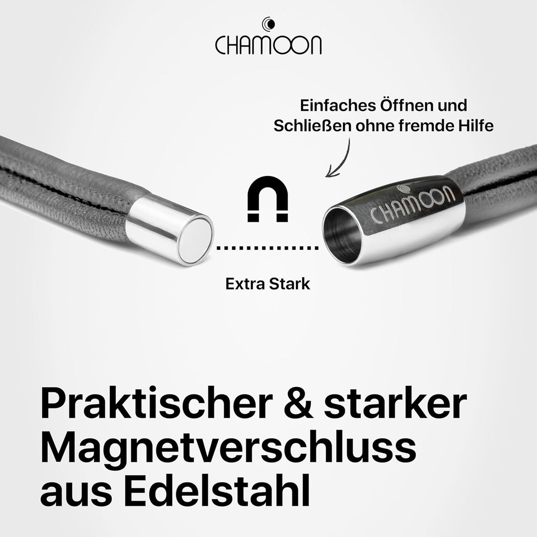 CHAMOON® Premium Lederarmband für Damen | Besonders fein &amp; weich | Praktischer Magnetverschluss aus