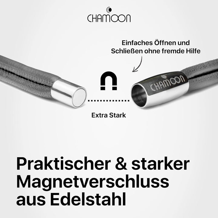 CHAMOON® Premium Lederarmband für Damen | Besonders fein &amp; weich | Praktischer Magnetverschluss aus