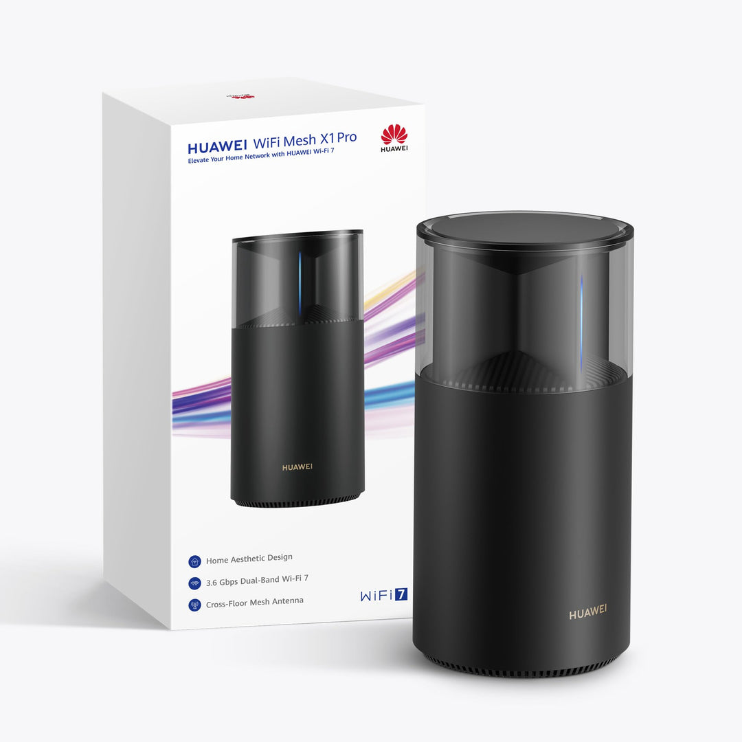 HUAWEI WiFi Mesh X1 Pro Router, 3,6 Gbit/s, Dualband WLAN 7, etagenübergreifende Netzantenne, Vier 2