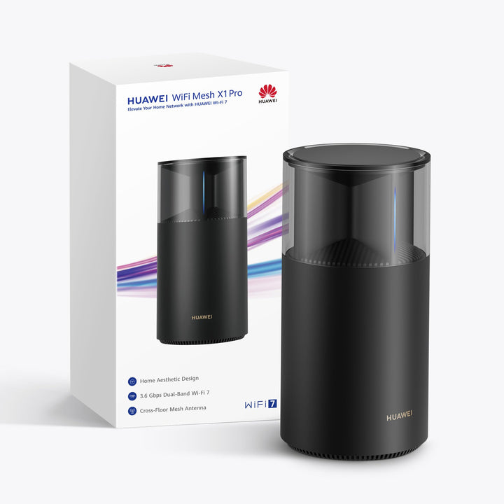 HUAWEI WiFi Mesh X1 Pro Router, 3,6 Gbit/s, Dualband WLAN 7, etagenübergreifende Netzantenne, Vier 2