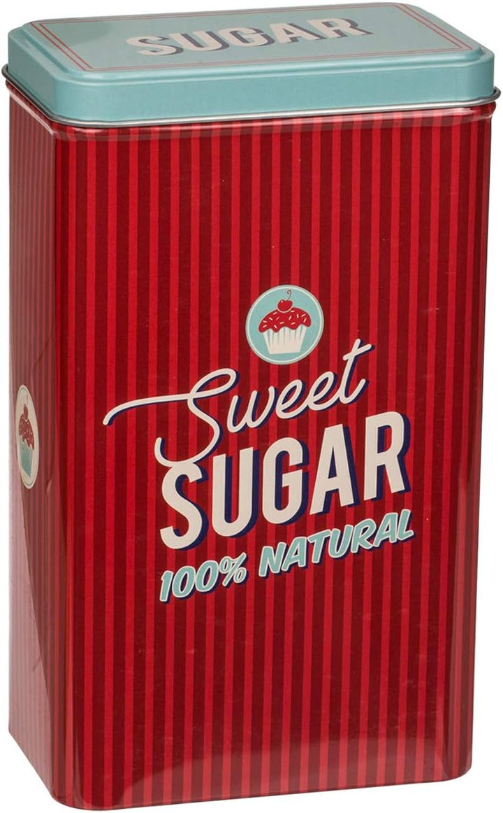 Set Retro Metall-Dose Blechdose Coffee, Tea & Sugar - Kaffeedose, Teedose, Zuckerdose mit Deckel (3-