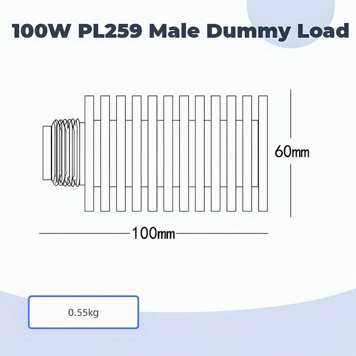 BECEN 100W UHF Dummy Load, 100 Watt PL259 Connector 50 Ohm DC-1 GHZ (100 Watt, PL259 Terminator 100