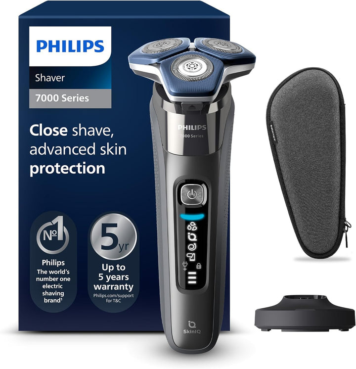 Philips Shaver Series 7000 – Elektrischer Nass- und Trockenrasierer für Herren mit aufklappbarem Tri