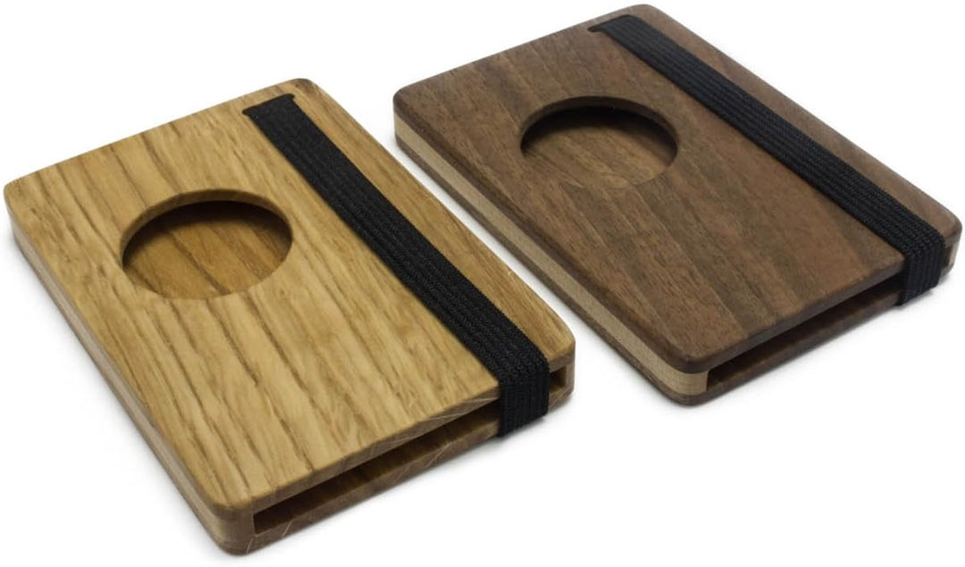 Visitenkartenetui aus Holz | Visitenkartenhülle mit Verschluss | Visitenkartenhalter (Eiche) Origina