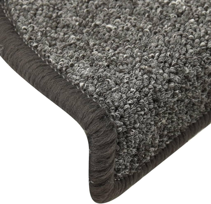 homiuse Treppenmatten 15 STK. Dunkelgrau 65x24x4 cm Treppenstufen Matten Modern Stufenteppich Treppe