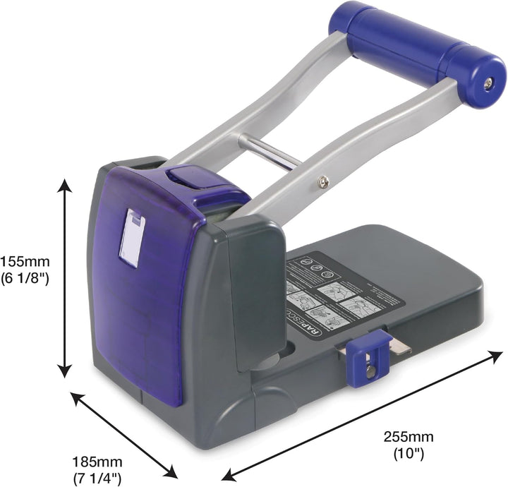 Rapesco 0247 Germ-Savvy Antibakteriell, ECO P1100 Kraftlocher, 100 Blatt Stanzkapazität, Grau Germ-S
