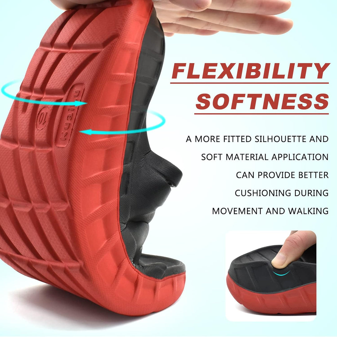 KuaiLu Recovery Sandalen Herren Bequeme Plantarfasziitis Schlappen Orthopädische Offene Zehen Männer