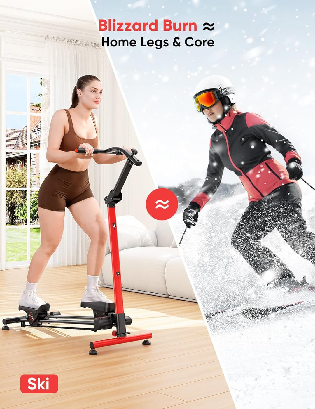 YOLEO Stair Stepper für Zuhause, Klappbarer Stepper mit 3 Trainingsmodi, Compact Folding Cardio Übun