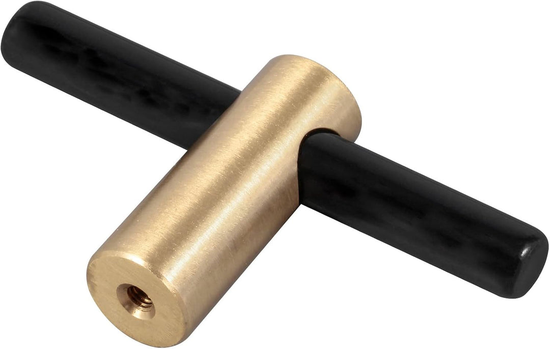 mookaitedecor Satz von 4 Obsidian T Bar natürlichen Kristall Wand Schublade Knöpfe und zieht Stein S