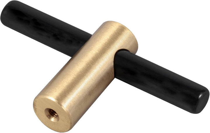 mookaitedecor Satz von 4 Obsidian T Bar natürlichen Kristall Wand Schublade Knöpfe und zieht Stein S