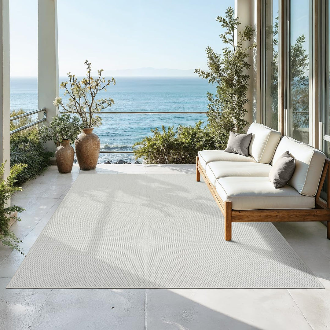 Mia´s Teppiche Malaga In- & Outdoor Teppich Flachgewebe, Modisches Design, Schicke Farben, für Balko