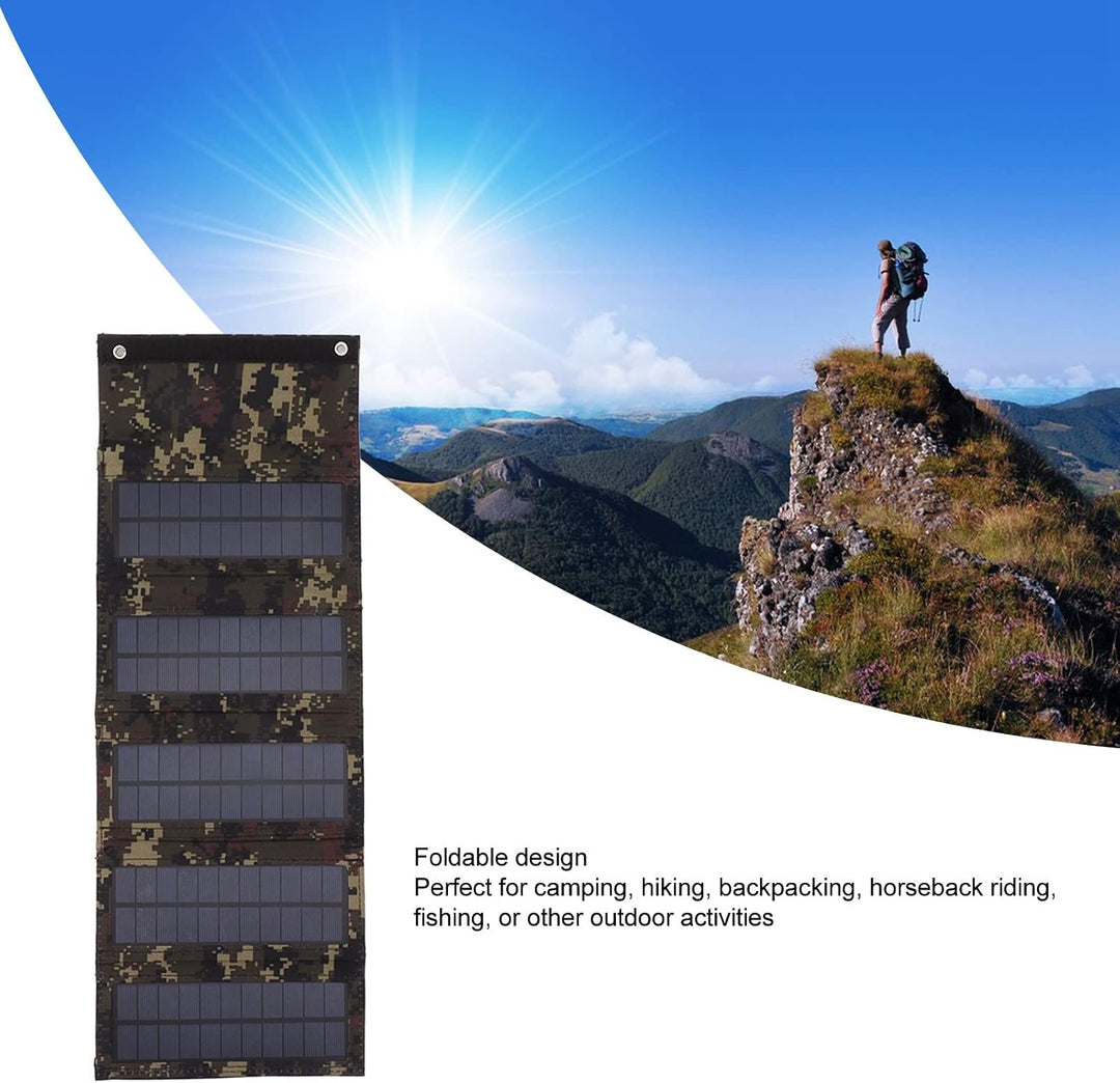 50-W-Solarpanel-Tasche aus Monokristallinem Silizium, 5 Faltbare Solarpanel-Hülle für den Notfall Im