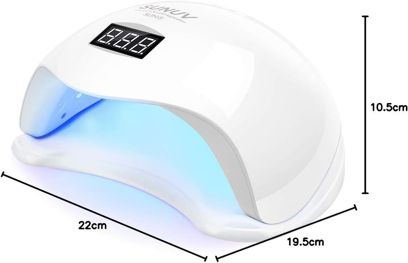 LED UV Nagellampe, 36W SUNUV Smart 2.0 für Gel-Nagellack mit Timer, Sensor und LCD-Bildschirm im Hom