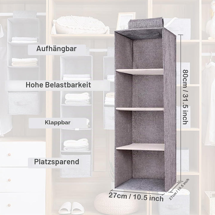 Hängeorganizer, Schrank-Organizer, Hängeregal, Hängeaufbewahrung, Faltbar Platzsparend, Hängeregal S