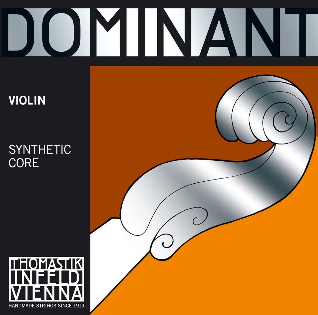 Thomastik 633629 Saiten für Violine Dominant Nylonkern, Satz 4/4 Stark mit E Chromstahl stark Satz E