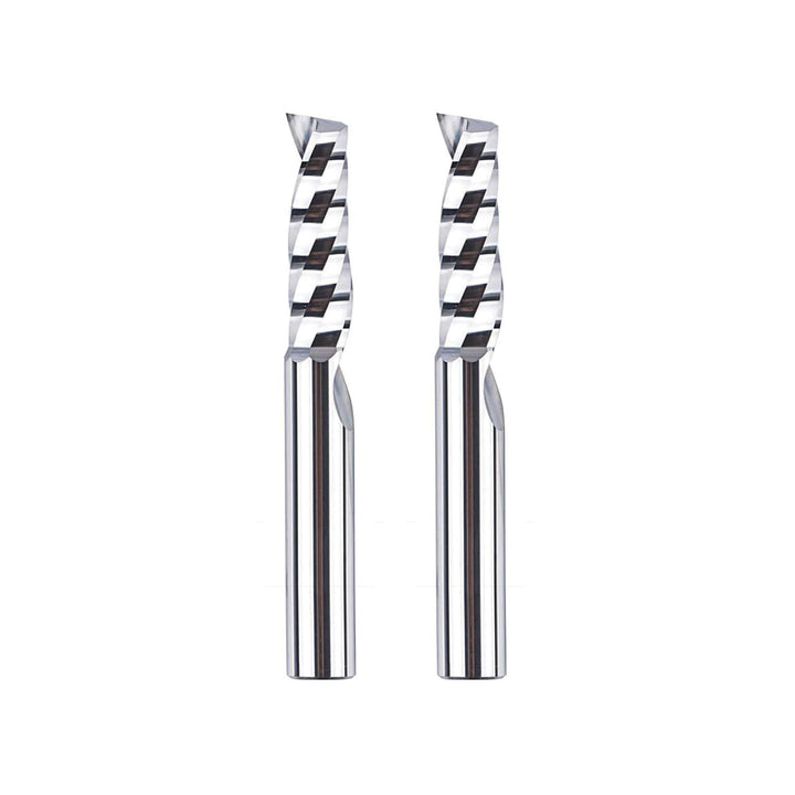 SpeTool 2 Stück Alu Fräser 6mm Schaft Fräser Aluminium Einschneider Fräser 22mm Schnittlänge VHM Frä