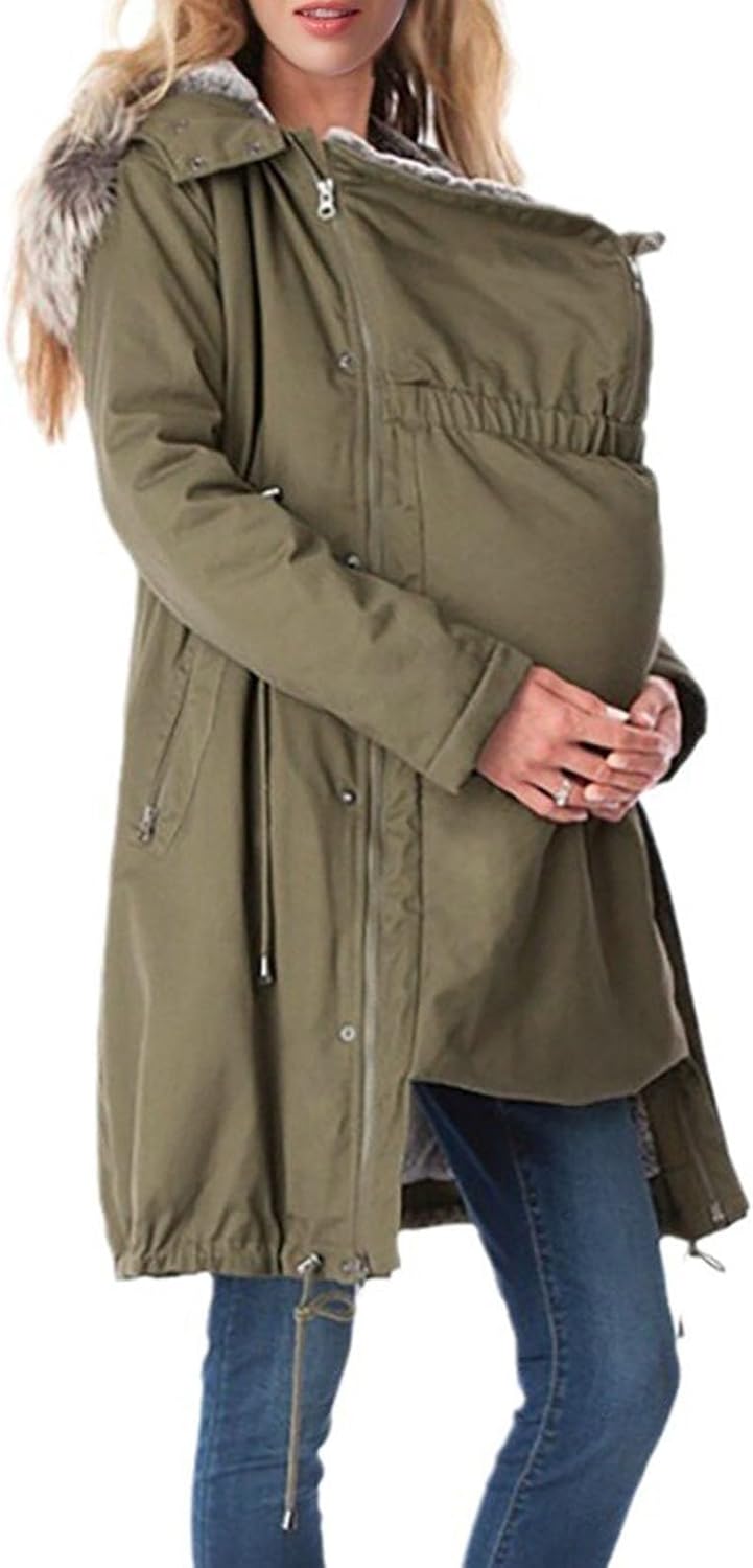 Tragejacke Umstandsjacke Umstandsmode Winter 3 In 1 Schwangerschaftsjacke Mit Babyeinsatz Umstandsma