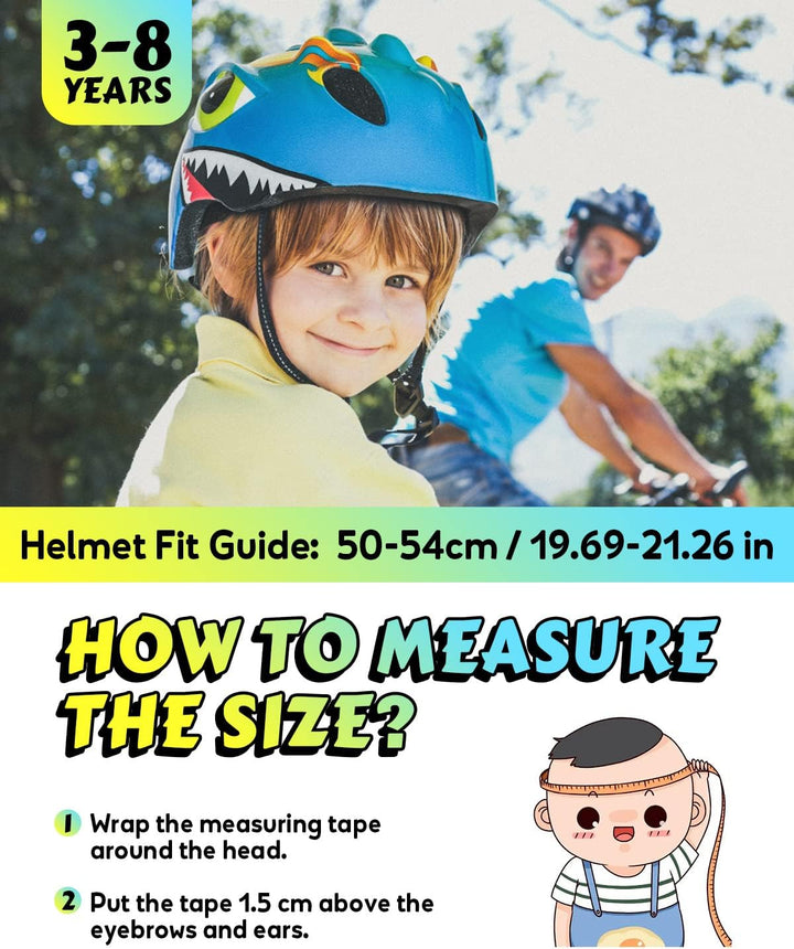 VICTGOAL Fahrradhelm Kinder zu Radsport Niedliche Cartoon 3D Gestaltet Kinderhelm für Fahrrad Skateb