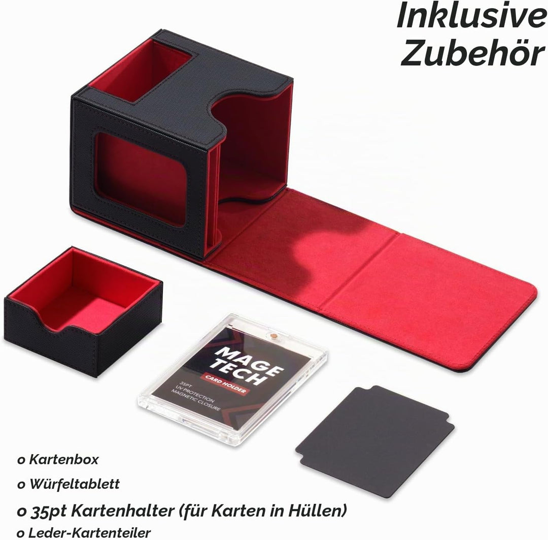 Commander Deckbox für MTG - Patentiertes Design, Commander Display, passt für 100 doppelt eingehüllt