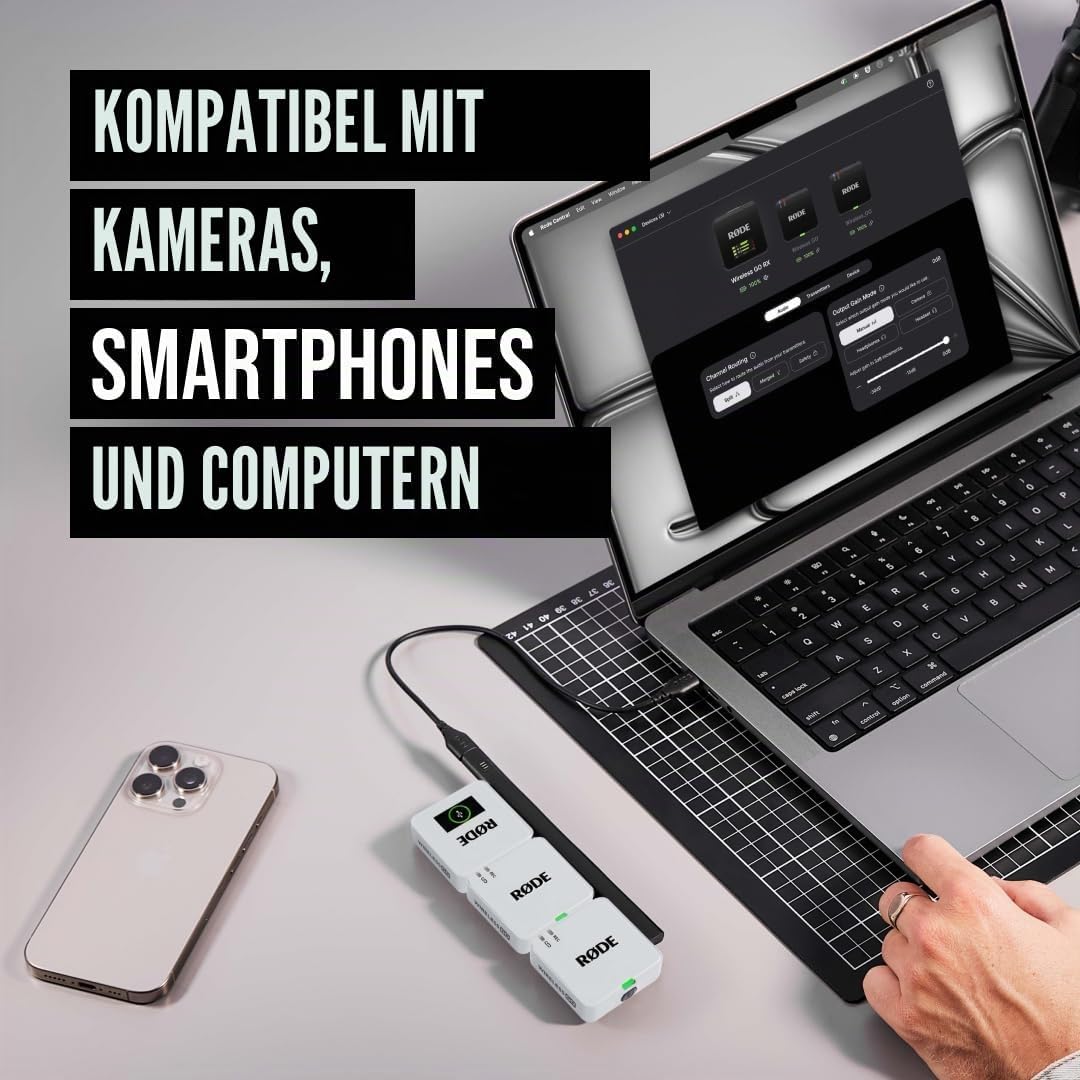 RØDE Wireless GO (Gen 3) – Kompakter kabelloser Mikrofon – Kristallklarer Klang, 32-Bit Float Aufnah