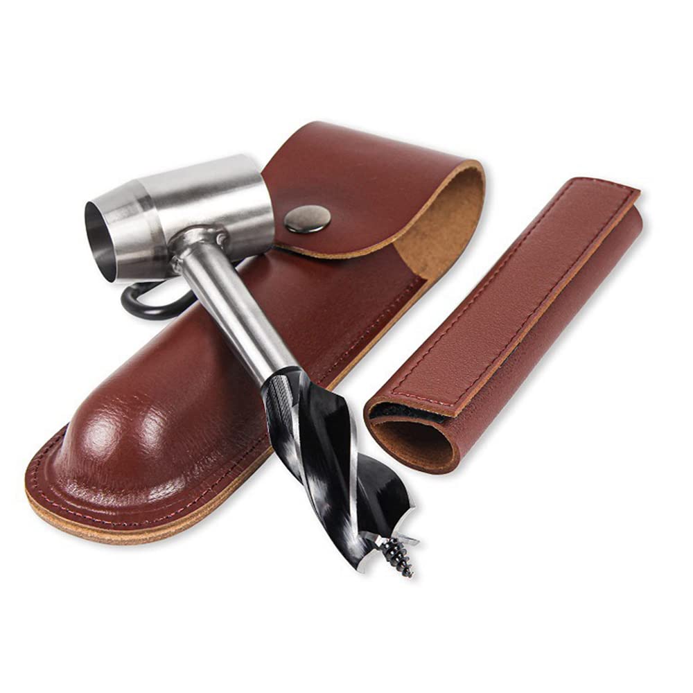 Holzbearbeitung Handbohrer, Manuelle Schlangenbohrer Sets mit Holster, Mehrzweck Outdoor Survival Bo