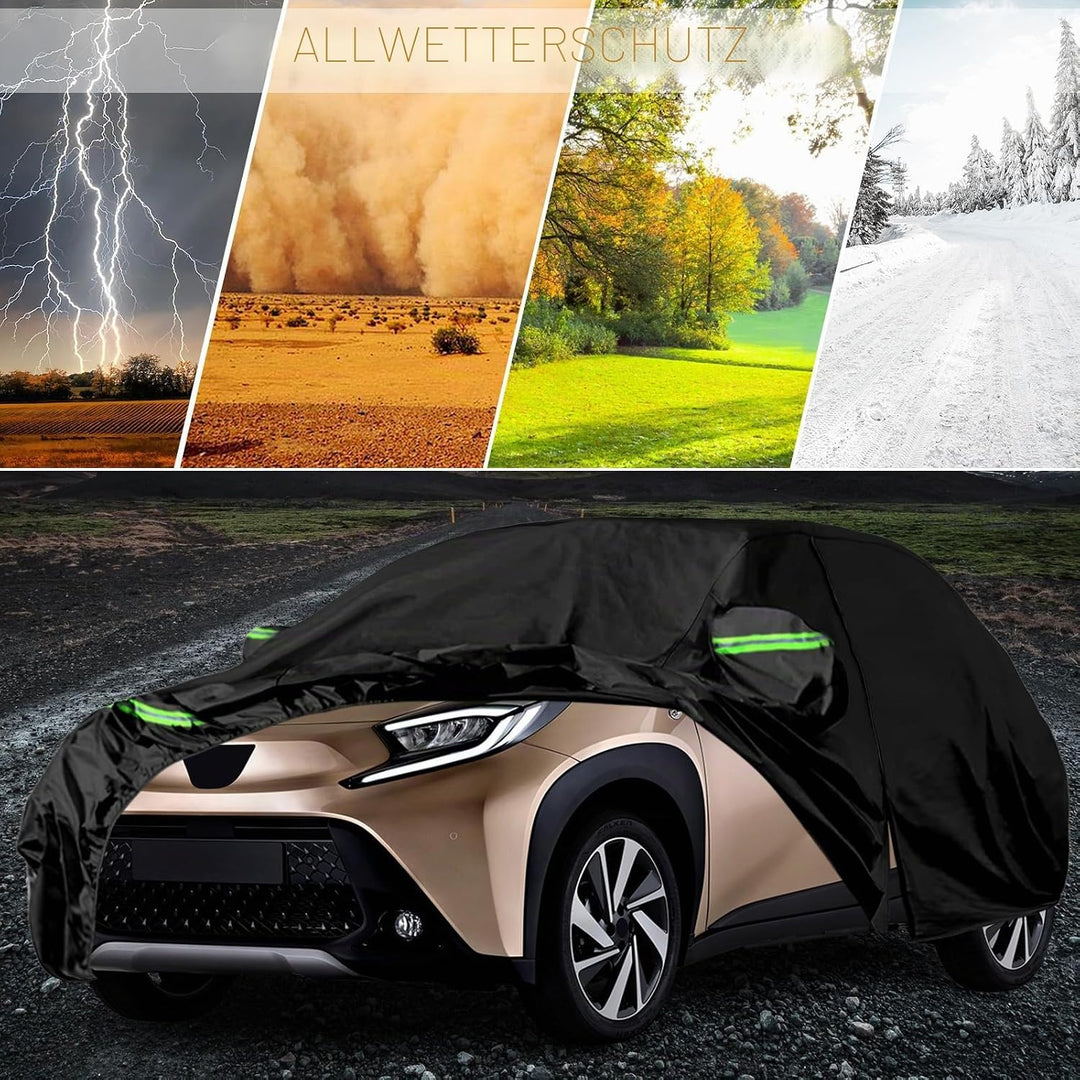 Autoabdeckung Wasserdicht Passend für Toyota Aygo X 2022-2024, Atmungsaktiv Vollgarage Autoplane für