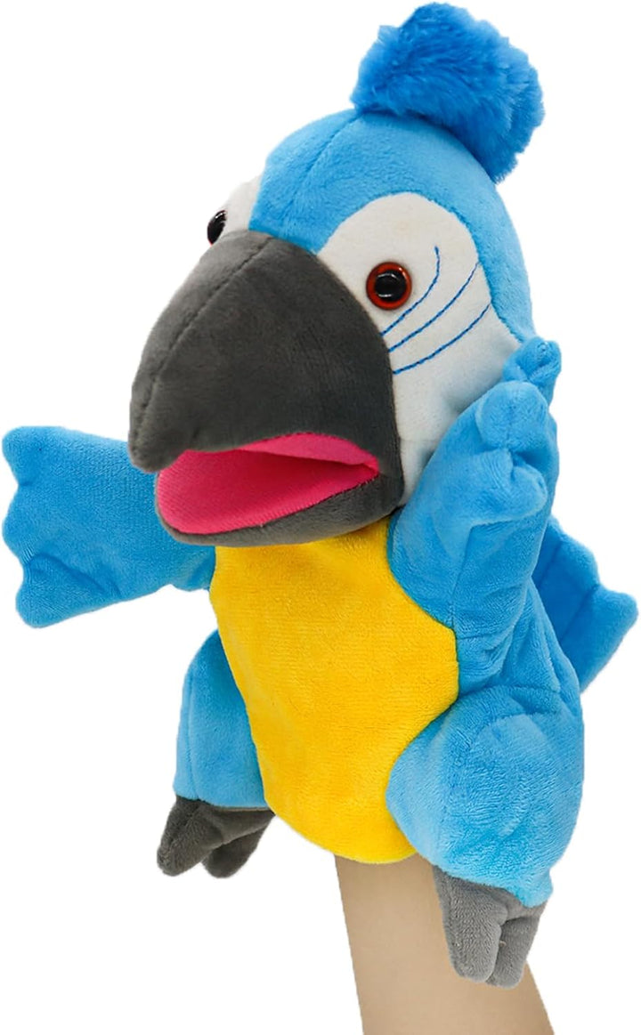 lilizzhoumax Papagei Kuscheltier, Simuliertes Tier Papagei Handpuppe aus Plüsch, Kawaii Niedliches R